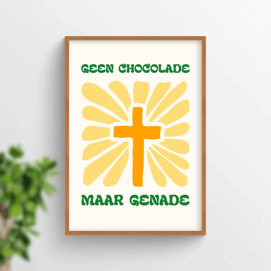Christelijke poster genade Pasen