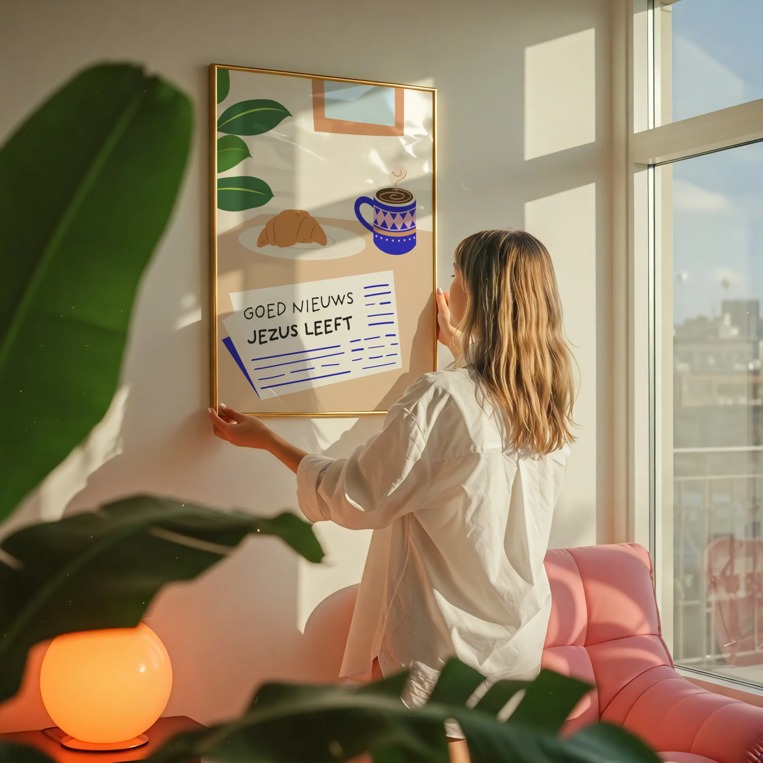 Christelijke poster Goed Nieuws Pasen