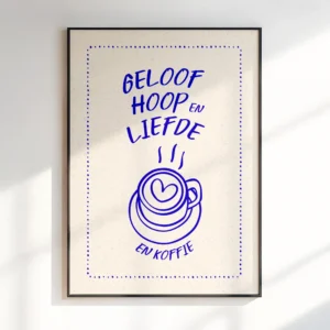 Christelijke poster geloof hoop liefde